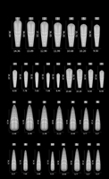 MyBeautyNails Soft Gel Half Cover Full Cover Long Almond Coffin Matte Nail Extension Nail Tips with Guidelines