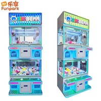 Интерактивный мини-автомат с краном для 4 игроков, работающий на монетах, аркадная игра для детей, призовой автомат для торговых центров и развлекательных зон