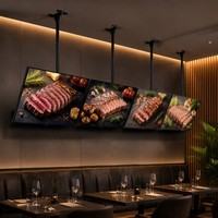 Boîte lumineuse LED personnalisée ultra-mince pour menu TV, panneau rétroéclairé pour affichage publicitaire de restaurants, salons de thé et fast-foods
