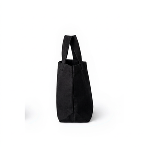 Custom Logo Printed Leopard Cotton Tote <b>Bag</b> Small Handle <b>Large</b> Size High Quality Shopping <b>Bag</b> Black Color Promotional Use - Product Image 4
