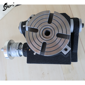 Mesa Rotatoria Manual Inclinable Tiger CNC de Alta Precisión, 4º Eje, Mesa de Trabajo Rotatoria Indexable para Centro de Mecanizado CNC, Directo de Fábrica - Product Image 1