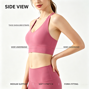 <span class=keywords><strong>Reggiseno</strong></span> <span class=keywords><strong>sportivo</strong></span> da yoga a Y per donna, top da allenamento con scollo a V e coppe fisse, gilet atletico estivo per fitness e corsa - Product Image 2