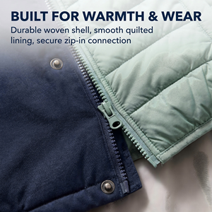 Achetez-en un, obtenez-en deux gratuitement : Veste d'hiver pour enfants avec gilet matelassé amovible, capuche coupe-vent et 4 poches à rabat pour temps froid (OEM) - Product Image 3