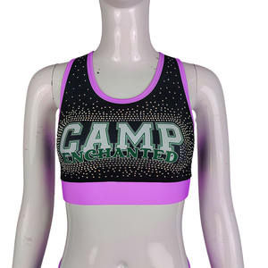 Cheerleading Buyer Show Full Custom Cheerleading Bra e Shorts Esporte Conjuntos Free Design Suas Próprias Meninas Cheer Practice Wear - Product Image 5