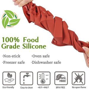 חם מכירה חם 12 מלבן גרידה סיליקון שוקולד בר עוגת עובש ללא מקל סיליקון ממתק עובש אפיה - Product Image 3