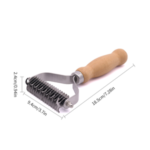 Double-sided Stainless Steel Teeth Wooden Handle <b>Pet</b> Cats Dogs Hair Dematting Deshedding Grooming Comb Tool <b>Pet</b> Grooming <b>Brush</b> - Product Image 1