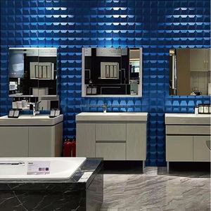 Ladrillos de hormigón de diseño 3D para revestimiento de paredes interiores y exteriores de tiendas, centros comerciales y salas, de fácil instalación, modelo River, 200*300*34mm - Product Image 3