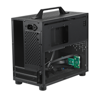 Boîtier d'ordinateur de jeu Mini ITX haute Performance vertical avec panneau latéral fenêtre SID clavier petit châssis en métal Cool ventilateur Stock