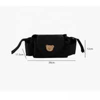 Sac de rangement pour bébé en tissu durable de grande capacité avec logo personnalisé, organisateur universel pour poussette avec crochet