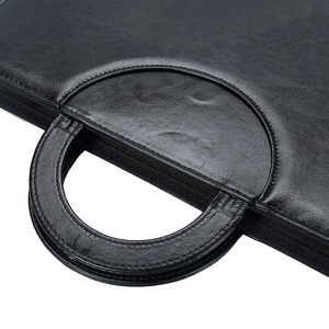 Cremallera Oficina Presentación Regalo Documento <span class=keywords><strong>Carpeta</strong></span> de archivos PU Cuero Negocios A4 Cartera - Product Image 6