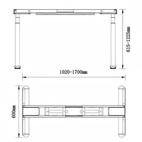 Bureau électrique réglable en hauteur pour ordinateur, poste de travail moderne et ergonomique, table d'étude assis-debout pour la maison