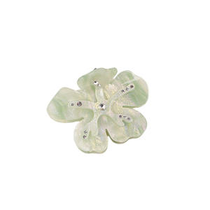 HONEY Nuevo Acetato Mezcla colorida Exquisito Clip de tiburón desaliñado Clip de agarre de flor de perla de cinco pétalos - Product Image 5