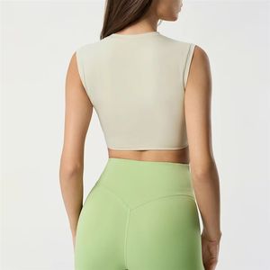 Top Deportivo Corto de Yoga con Cuello Redondo para <span class=keywords><strong>Mujer</strong></span>, Sensación Ligera y Transpirable, Sin Mangas, para Pilates y Fitness - Product Image 5