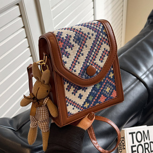 2025 Autumn High-End <strong>Ethnic</strong> Style Women's Cross-Body <strong>Mobile</strong> Phone <strong>Bag</strong> Small Square Fashion All- Match Coin Purse Portable - Product Image 4