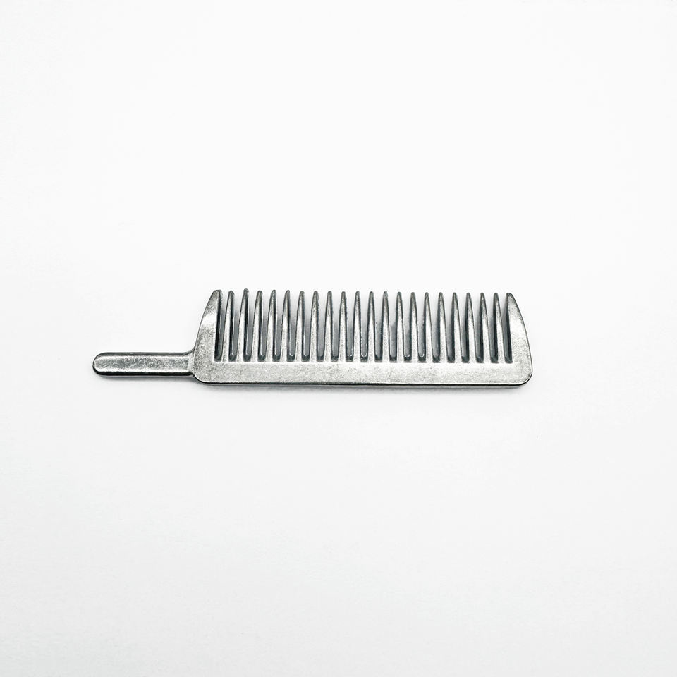 Jeffers Aluminum Horse Mane & Tail Comb - Durable, Polished Grooming Tool With Comfort Grip (Won't Cut Hair)
