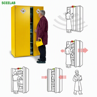 Armoire de sécurité pour liquides inflammables résistante au feu SCEELAB en acier, design contemporain, utilisation commerciale, école, hôpital, laboratoire