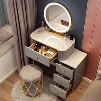 Youtai Coiffeuse moderne amovible en bois MDF Meubles de maquillage pour chambre à coucher avec design élégant