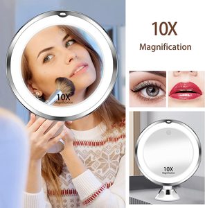 Gương Mỹ Phẩm Độ Phóng Đại 10 Lần Tùy Chỉnh Mới Gương Làm Đẹp Du Lịch Loại Hút Sáng Gương Trang Điểm Có Thể Gập Lại Với Đèn Led - Product Image 5