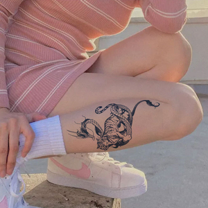 Últimos 15 días pegatinas de tatuaje temporal para mujeres y hombres maquillaje de arte corporal impermeable a prueba de sudor con diseño de Tigre a base de plantas - Product Image 2