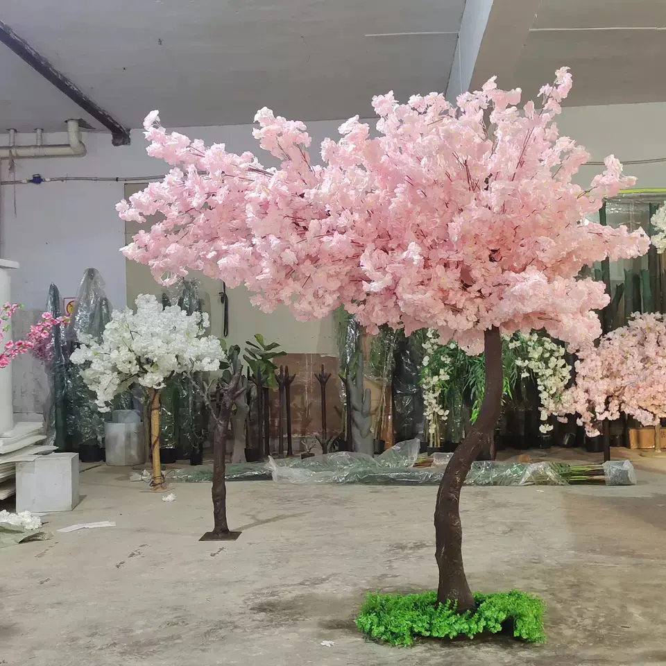 Indoor giapponese decorazione di nozze artificiale Cherry Peach Blossom Tree archi di seta alberi e piante di Sakura