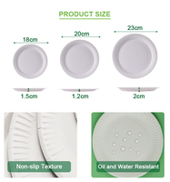 Assiette en papier jetable biodégradable personnalisée en bagasse pour fête