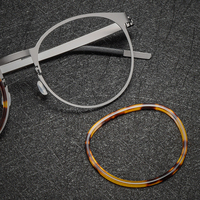 Lunettes de vue rondes ultra légères unisexes Jiojew, lunettes pour hommes, lunettes optiques, montures de lunettes en titane pur