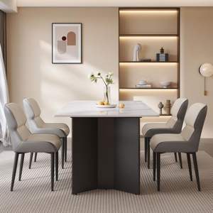 Ensemble table et chaises rectangulaire 5 pièces, gain de place, pour petits appartements, usage domestique - Product Image 3