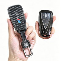 Étui de protection pour clé de voiture en alliage de zinc et fibre de carbone véritable, compatible avec Changan CS75 Plus Hunter UNI-S CS35 CS55 PLUS Ossan Alsvin
