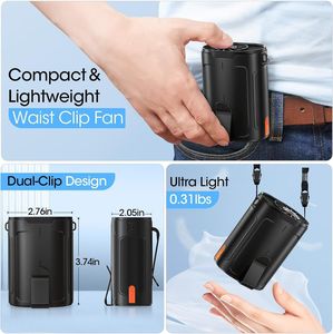 Hot Sale Multiple Function Portable <b>Usb</b> <b>Mini</b> Hanging Waist <b>Fan</b> Small Electric Clip <b>Fan</b> for Sport Wholesale - Product Image 2
