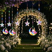 Guirlande lumineuse LED en forme de croissant de lune et de mosquée pour le Ramadan, 3 m, rechargeable, à intensité variable, pour intérieur et extérieur, décoration de l'Aïd