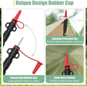 Poteaux de tente télescopiques haut de gamme, poteaux de bâche réglables en aluminium pour abri de camping en plein air - Product Image 3