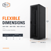 Armoire de serveur de centre de données ZTmm 42U avec porte en maille détachable, fabricant OEM personnalisé