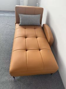 Sofá Cama Futón <span class=keywords><strong>de</strong></span> Estilo Italiano con Estructura <span class=keywords><strong>de</strong></span> Madera, Resistente a los Arañazos <span class=keywords><strong>de</strong></span> Gatos, con Respaldo Ajustable <span class=keywords><strong>de</strong></span> Cuero Sintético para Sala <span class=keywords><strong>de</strong></span> Estar - Product Image 4
