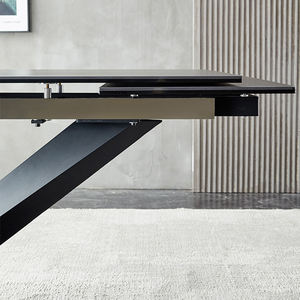 Table à manger moderne extensible en pierre frittée ensemble de 6 chaises table à manger de luxe ensemble de 6 places Foshan meubles d'usine en pin recyclé - Product Image 3