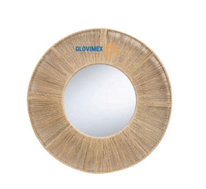 Miroir en osier tissé de style bohème Vietrustic miroir de jute jonc de mer pour décor de chambre de bébé - Product Image 1