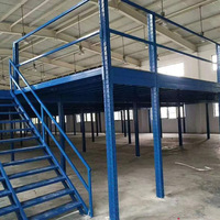 Plateforme de Mezzanine Modulaire à Deux Niveaux en Acier Laminé à Froid pour Entrepôt, Atelier et Bureau, Style Loft, Haute Capacité de Charge
