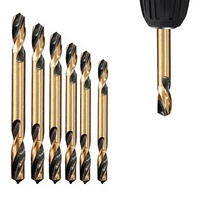 Foret hélicoïdal double HSS à queue droite pour perçage de métaux en acier inoxydable, outils de perçage manuel et électrique à double tranchant