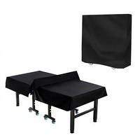 Housse de protection pour table de ping-pong MUSE Factory Direct, double usage, noire, en tissu Oxford, imperméable, anti-UV, pliable, convient aux tables de 9x5 pieds