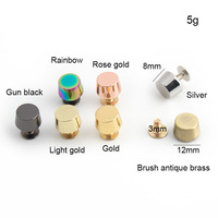 Rivets robustes et durables de 11 mm en alliage de zinc doré, goujons à vis pour la protection du fond des sacs à main et des porte-documents