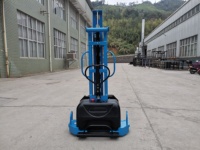 Chariot élévateur électrique portable 1,5 TONNE à chargement automatique, transpalette autoporteur 48V30AH avec batterie au plomb-acide et déplaceur latéral hydraulique en PU