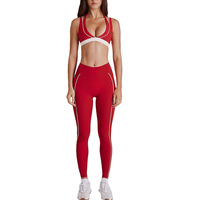 Ensemble de vêtements de sport rayés de haute qualité pour femmes, 2 pièces, leggings de sport, vêtements de sport, shorts de sport, tenue d'entraînement