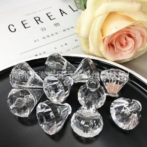 Acrylic Pendant Drill 24x25mm Diamond Shape For DIY Jewelry Accessories Durable Geometric Handle <b>Knob</b> - Product Image 2