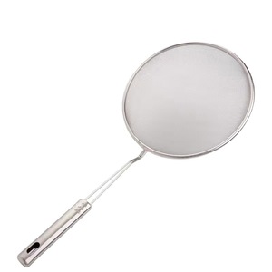 Passoire, passoire de cuisine, filtre en acier inoxydable, passoire manuelle avec poignée en acier, passoire à nouilles domestique, passoire à huile - Product Image 5
