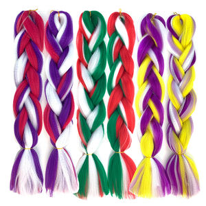 <span class=keywords><strong>Trecce</strong></span> Sintetiche Ombré da 24 Pollici, Colore Caramella, Pre-Stirate, Vendita all'Ingrosso, Estensioni per <span class=keywords><strong>Capelli</strong></span> Jumbo, <span class=keywords><strong>Trecce</strong></span> Yaki - Product Image 1