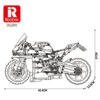 Seri Sepeda Motor Super Keren 1/5 H2 SX SE Teknologi Blok Bangunan Rakitan Mainan DIY 2088 Pcs untuk Anak Laki-laki Usia 5+ Koleksi