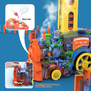 Divertente e Colorato Trenino a Vapore Domino per Bambini, Set di <span class=keywords><strong>Blocchi</strong></span> Domino, Gioco di Costruzione e Impilamento con Luci - Product Image 5