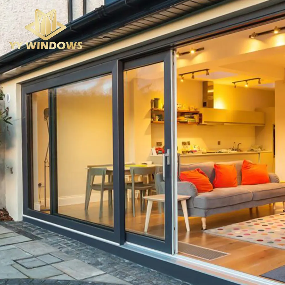 High energy saving thermal break aluminum modern design glass lift sliding patio door for home building