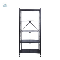 BLUEHILL Support de rangement de cuisine réglable en acier avec chariot mobile à roulettes