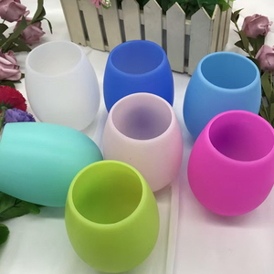 Creative Portable Wine Glass Beer Cup Food-Grade <b>Silicone</b> Outdoor Party Use Durable 5.5cm Diameter 10.5cm Height Various Colors - Product Image 1