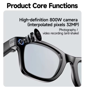 Occhiali Smart W610 con Fotocamera, Traduzione AI, Chiamate BT, Fotocamera 8MP, Trasferimento Video Wi-Fi, Controllo Touch a Scorrimento - Product Image 4